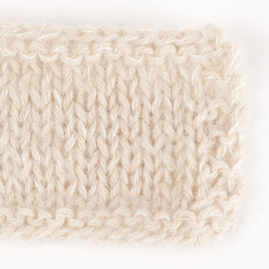 Swatch of DROPS Kid-Silk 01, natur															+ DROPS Puna 02, beige