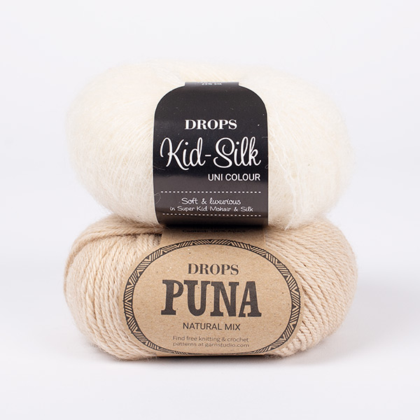 Yarn combination skeins of puna02-kidsilk01